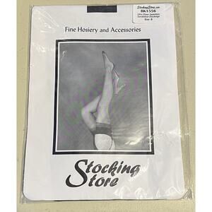 Stocking Store Ultra Sheer Seamless Sandlefoot Stockings Size B Vintage BK1556
